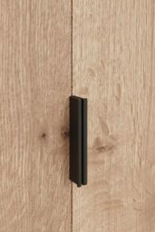 FWStyle Fisso 2 Door Cracked Oak Double Wardrobe in Brown - thumbnail 3