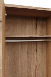FWStyle Fisso 2 Door Cracked Oak Double Wardrobe in Brown - thumbnail 5