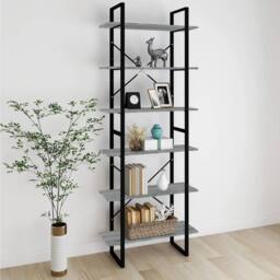 Berkfield Home High Cabinet Grey Sonoma 80x30x210 cm Engineered Wood - Size: 80 x 30 x 210 cm - thumbnail 2