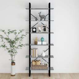 Berkfield Home High Cabinet Grey Sonoma 80x30x210 cm Engineered Wood - Size: 80 x 30 x 210 cm - thumbnail 3
