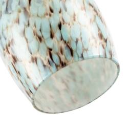 Happy Homewares Modern Marble Effect Glass Cylindrical Pendant Light Shade in Duck Egg Blue - thumbnail 5