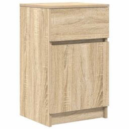 Berkfield Home Bedside Cabinets 2 pcs Sonoma Oak 39x35x65 cm Engineered Wood - Size: 39 x 35 x 65 cm - thumbnail 5
