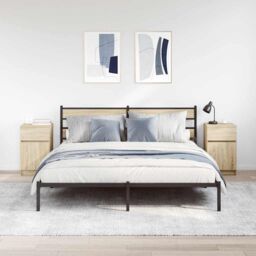 Berkfield Home Bedside Cabinets 2 pcs Sonoma Oak 39x35x65 cm Engineered Wood - Size: 39 x 35 x 65 cm - thumbnail 3