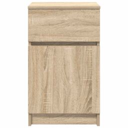 Berkfield Home Bedside Cabinets 2 pcs Sonoma Oak 39x35x65 cm Engineered Wood - Size: 39 x 35 x 65 cm - thumbnail 7