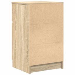 Berkfield Home Bedside Cabinets 2 pcs Sonoma Oak 39x35x65 cm Engineered Wood - Size: 39 x 35 x 65 cm - thumbnail 9