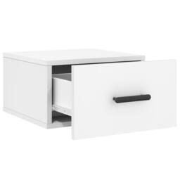 Berkfield Home Wall-mounted Bedside Cabinet White 35x35x20 cm - Size: 35 x 35 x 20 cm - thumbnail 6