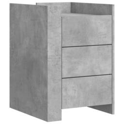 Berkfield Home Decorative Bedside Cabinet Concrete Grey 45x50x65 cm Engineered Wood - Size: 45 x 50 x 65 cm - thumbnail 3