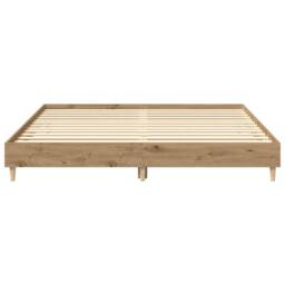 Berkfield Home Bed Frame without Mattress Artisan Oak 180x200cm Engineered Wood in Brown - Size: Super King - thumbnail 5