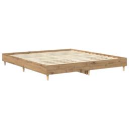 Berkfield Home Bed Frame without Mattress Artisan Oak 180x200cm Engineered Wood in Brown - Size: Super King - thumbnail 4
