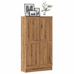 Berkfield Home Book Cabinet Artisan Oak 82.5x30.5x150 cm Engineered Wood in Brown - thumbnail 1