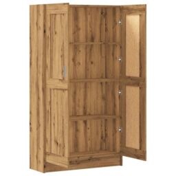 Berkfield Home Book Cabinet Artisan Oak 82.5x30.5x150 cm Engineered Wood in Brown - thumbnail 8