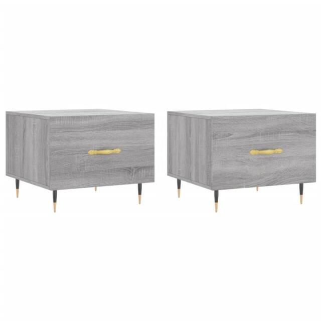 Berkfield Home Coffee Tables 2 pcs Grey Sonoma 50x50x40 cm Engineered Wood - Size: 50 x 50 x 40 cm - image 1