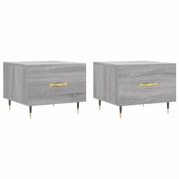 Berkfield Home Coffee Tables 2 pcs Grey Sonoma 50x50x40 cm Engineered Wood - Size: 50 x 50 x 40 cm - thumbnail 1