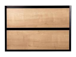 Vente-unique Wall-Hung Vanity Unit - Natural & Black - 80 Cm - LANNICK - thumbnail 4