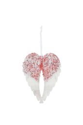 VFM e-Store Christmas Tree Decoration Hanging Acrylic Angel Wings Ornament Red