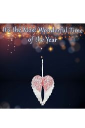 VFM e-Store Christmas Tree Decoration Hanging Acrylic Angel Wings Ornament Red - thumbnail 3