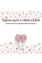 VFM e-Store Christmas Tree Decoration Hanging Acrylic Angel Wings Ornament Red - thumbnail 2