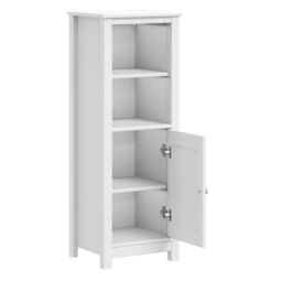 Berkfield Home Bathroom Cabinet BERG White 40x34x110 cm Solid Wood Pine - Size: 40 x 34 x 110 cm - thumbnail 4