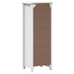 Berkfield Home Bathroom Cabinet BERG White 40x34x110 cm Solid Wood Pine - Size: 40 x 34 x 110 cm - thumbnail 6
