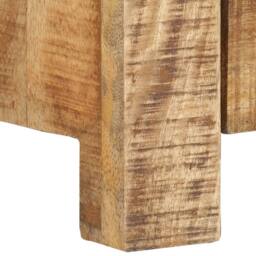 Berkfield Home TV Cabinet 110x30x40 cm Rough Mango Wood in Brown - Size: 110 x 30 x 40 cm - thumbnail 6