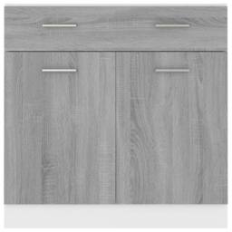 Berkfield Home Drawer Bottom Cabinet Grey Sonoma 80x46x81.5 cm Engineered Wood - thumbnail 5