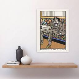 "Artery8 Viennese Cafe The Man of Letters Moriz Jung Wall Art Poster Print - Size: W12"" x H16""" - thumbnail 4