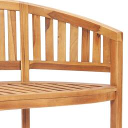 Berkfield Home 3 Piece Banana Garden Lounge Set Solid Teak Wood in Brown - thumbnail 6