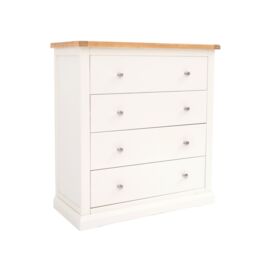 Cabinet Bits Castelli 4 Drawer Chest of Drawers Chrome Knob in Off-White - thumbnail 2