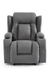 More4Homes Caesar 1+2+3 Seater Grey Technology Fabric Modern Manual Recliner Sofa Set - thumbnail 2