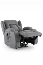 More4Homes Caesar 1+2+3 Seater Grey Technology Fabric Modern Manual Recliner Sofa Set - thumbnail 3