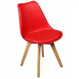 SPETLEK Dining Chairs Beech Wood Legs red - thumbnail 1