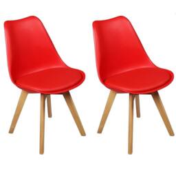 SPETLEK Dining Chairs Beech Wood Legs red - thumbnail 5