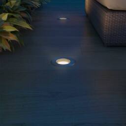 Berkfield Home Outdoor LED Ground Lights 3 pcs Round in Silver - thumbnail 3