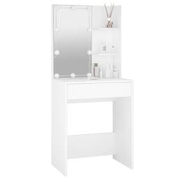 Berkfield Home White Dressing Table with LED White 60x40x140 cm - Size: 60 x 40 x 140 cm - thumbnail 4