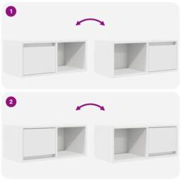 Berkfield Home TV Cabinet White 60x31x25.5 cm Engineered Wood - thumbnail 9