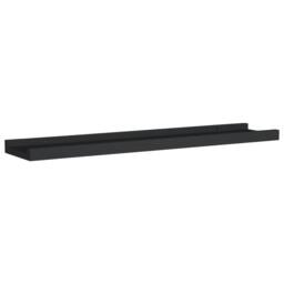 Berkfield Home Picture Frame Ledge Shelves 2 pcs Black 60x9x3 cm MDF - Size: 60 x 9 x 3 cm - thumbnail 3