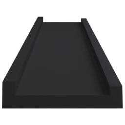 Berkfield Home Picture Frame Ledge Shelves 2 pcs Black 60x9x3 cm MDF - Size: 60 x 9 x 3 cm - thumbnail 5