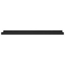 Berkfield Home Picture Frame Ledge Shelves 2 pcs Black 60x9x3 cm MDF - Size: 60 x 9 x 3 cm - thumbnail 4
