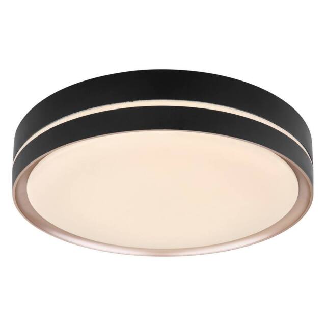 Netlighting Manni Semi Ceiling Light Black 38.5cm LED Dimmable 2700-6500K Remote - image 1