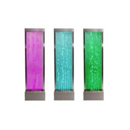 Primrose Bubble Water Wall Stainless Steel Feature Colour Changing LEDs 184cm in Metallic Silver - thumbnail 3