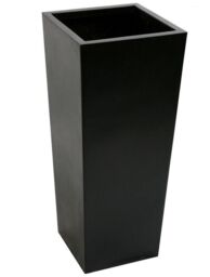 Primrose Black Flared Tapered Outdoor Planter Zinc Galvanised Pot 116cm x 52cm - Size: 116 cm x 52 cm