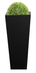 Primrose Black Flared Tapered Outdoor Planter Zinc Galvanised Pot 116cm x 52cm - Size: 116 cm x 52 cm - thumbnail 5