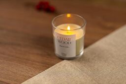 Marco Paul Cedarwood Strong Scented Candle Jar Candle Home Fragrance in Green - thumbnail 4