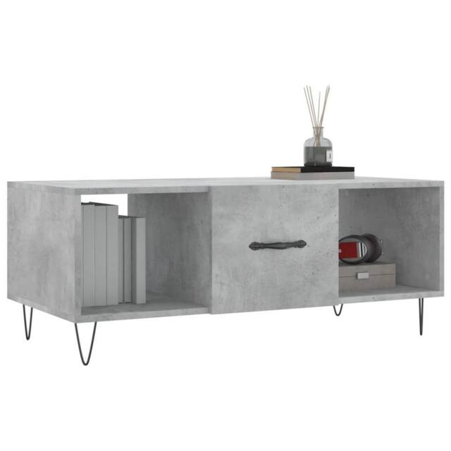 Berkfield Home Decorative Coffee Table Concrete Grey 102x50x40 cm Engineered Wood - Size: 102 x 50 x 40 cm - image 1