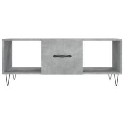 Berkfield Home Decorative Coffee Table Concrete Grey 102x50x40 cm Engineered Wood - Size: 102 x 50 x 40 cm - thumbnail 5