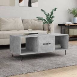 Berkfield Home Decorative Coffee Table Concrete Grey 102x50x40 cm Engineered Wood - Size: 102 x 50 x 40 cm - thumbnail 2