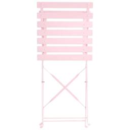 Wyld and Coco Pastel Pink Steel Folding Dining Set - 4-Seater Space-Saving - thumbnail 8