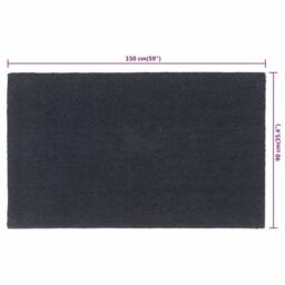 Berkfield Home Door Mat Dark Grey 90x150 cm Tufted Coir - thumbnail 7
