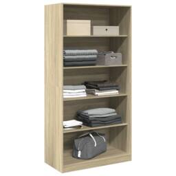 Berkfield Home Wardrobe Sonoma Oak 100x50x200 cm Engineered Wood in Light Brown - Size: 100 x 50 x 200 cm - thumbnail 1