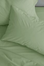 Catherine Lansfield 'Easy Iron Percale' Standard Pillowcase Pair in Light Green - Size: Standard Pillow Case - thumbnail 1